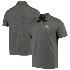 New York Jets Vineyard Vines Stretch Pique Team Polo – Heathered Charcoal