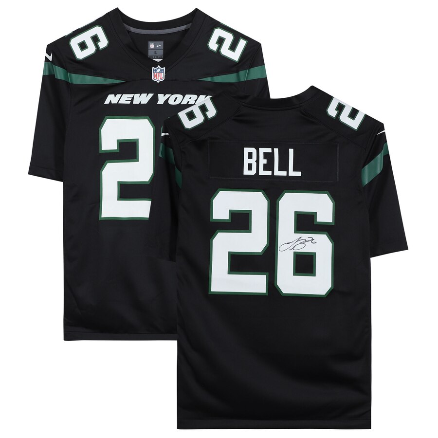 Autographed New York Jets Le’Veon Bell Fanatics Authentic Black Nike Game Jersey City Fan Shop