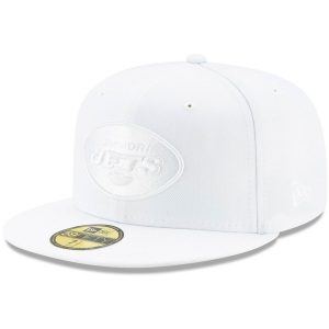 New York Jets New Era White on White 59FIFTY Fitted Hat