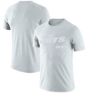 New York Jets Nike Youth NFL 100 2019 Sideline Platinum Performance T-Shirt – White